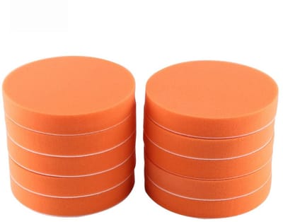 Dailygoods- Polijstpads 150mm - 10 Stuks - Schuim/Polijstpad - Waxen - Auto Polijsten - Hoogwaardige Materialen - Oranje - Polijstschijven