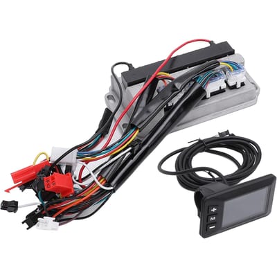 Kit de conversion pour vélo électrique, moteur sans balais 36 V, 48 V, 60 V, 500 W, 28 A, contrôleur PM avec écran LCD G51 gray