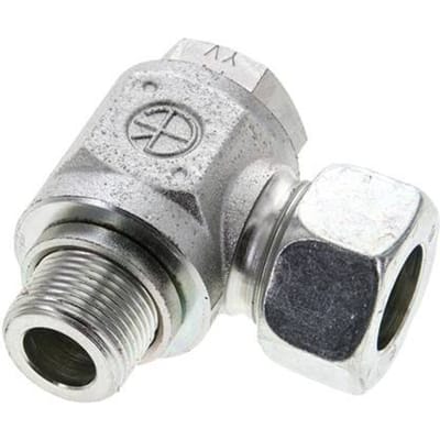 18L & M22x1.5 Verzinkt Stalen Swivel Joint Snijringkoppeling Buitendraad 315bar Draaibaar ISO 8434-1