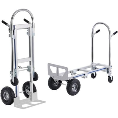 VEVOR 2-In-1 Steekwagen Opvouwbaar 249/363 Kg Laadvermogen Transportwagen Aluminiumlegering en Koolstofstaal Steekwagen ⇋ Platformwagenwagen voor Laad- en Transporttaken Binnen en Buiten