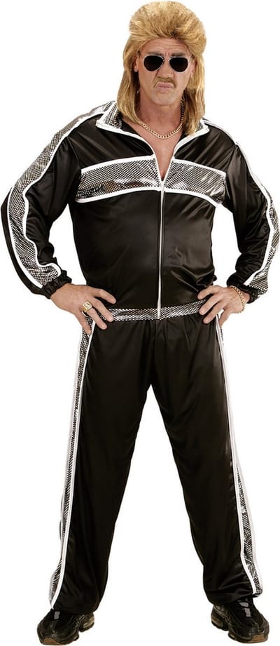 Zwart trainingspak voor carnaval