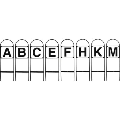 Stalaccessoire dressuur markeringen van ijzer Umbria Equitazione ABCEFHKM (x8)