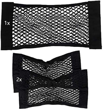 Set van 3 elastische opbergnetten voor auto