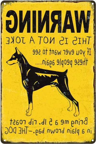 Waarschuwingsbord Hond - Hondenbord Aluminium - Huis Beveiligen - Duidelijk Geel Zwart - 20 x 30 cm - Geel