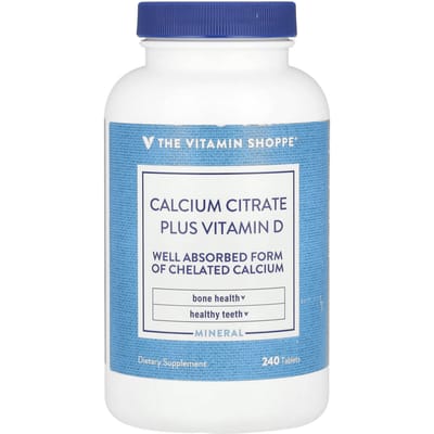 The Vitamin Shoppe, Calciumcitraat en Vitamine D, 240 Tabletten