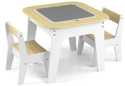 Milly Mally kindertafel met 2 stoelen en krijtbord - Meubelset
