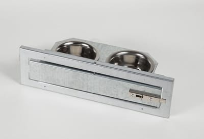 Voederplateau 2 baks met omranding - Voliere - Draaiplateau's - Benodigdheden - Servies
