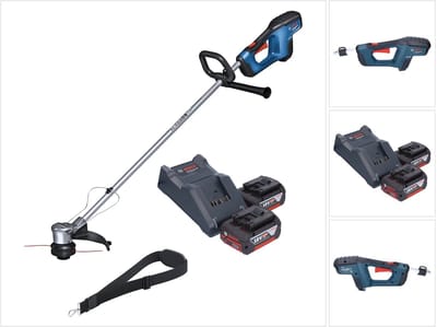 Bosch GRT 18V-33 Professionele accu grastrimmer 18 V 330 mm borstelloos + 2x accu 4.0 Ah + lader