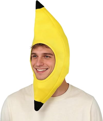 Grappige Gele Bananen Hoed voor Mannen en Vrouwen - Ideaal voor Cosplay, Themafeesten en Foto Props