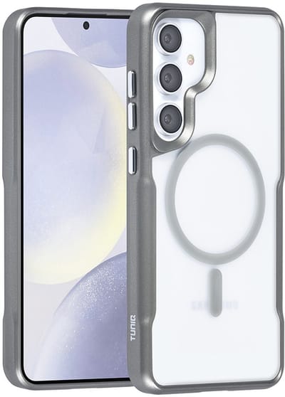 TUNIQ telefoonhoesje voor Samsung Galaxy S24 Plus - MagSafe siliconen backcover - Grijs