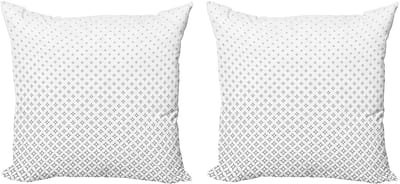 ABAKUHAUS Geometrische decoratieve kussenhoes, 2-pack, zwarte abstracte sterr 40x40 cm, zwart-wit