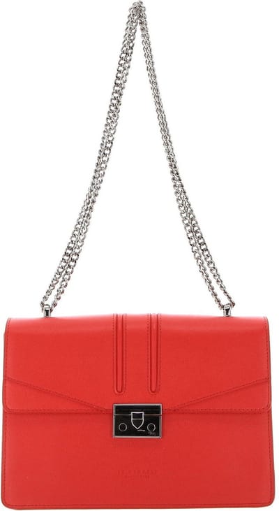 SEIDENFELT MANUFAKTUR Avondtas Schoudertas Roros Big Coral Koraalrood