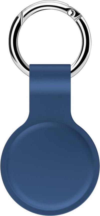 Jumada's - Premium Apple Airtag Siliconen Sleutelhanger - Geschikt voor Apple Air tag - hoesje - Blauw