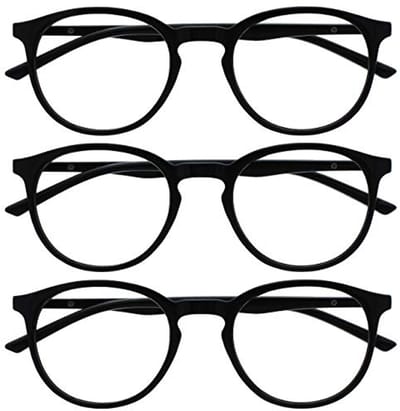 3-Paar Blauw Licht Blocking Brillen voor Computer en Gaming - Zwart - Unisex