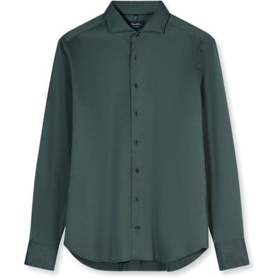OLYMP Signature Casual Overhemd, Tailored Fit, Cutaway, Groen