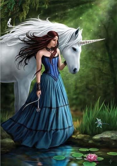 Anne Stokes Wenskaart Contemplation