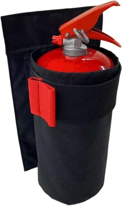 Brandblusser Houder - Auto Organizer - Voertuig Veiligheid - Snelle Extractie - 26.5 x 19.1 cm - Zwart