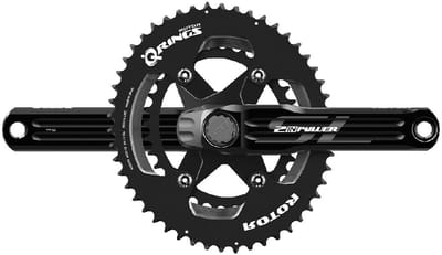 Rotor 2 In Power Sl Oval Crankstel Met Vermogensmeter Zilver 170 mm / 50/34t