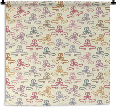 Wandkleed - Wanddoek - Strik - Patronen - Geboorte - 180x180 cm - Wandtapijt