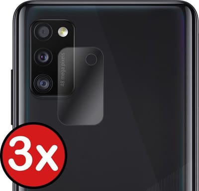 Camera Lens Protector - 3 Stuks - Geschikt voor Samsung Galaxy A41 - Camera Screenprotector - Beschermglas - Gehard Glas - Tempered Glass - Screen Protector