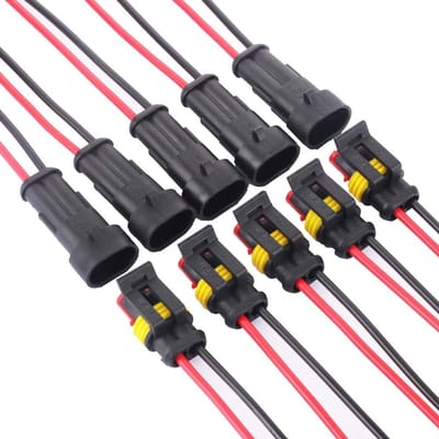 Store_7 - Waterproof Connector - Automotive Wire Connectors - Geschikt voor voertuigen - 2-polig - 10 cm kabel - Perfect voor auto en motor