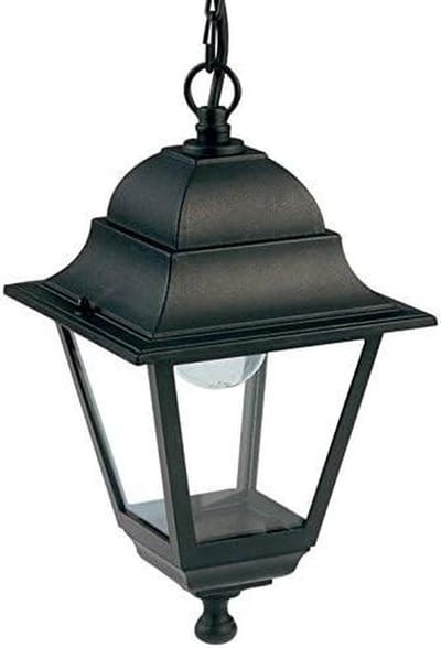 Tuinlantaarn Hangend - Buitenlamp Lantaarn - Tuin Verlichten - Gegoten Aluminium - 18 x 35 cm - Zwart