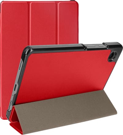 Avizar Foliohoes Geschikt voor Samsung Tab A9 Plus Video / Toetsenbord ondersteuning klep, Rood