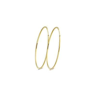 New bling 9NB-0564 Zilveren Oorringen - 25 mm - ronde buis - scharnier - Goudkleurig