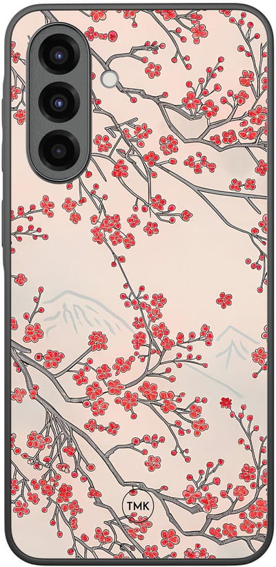 Hoesje geschikt voor Samsung Galaxy A36 - Blossom - Roze - TPU case - Bloemen - Hardcase zwart telefoonhoesje