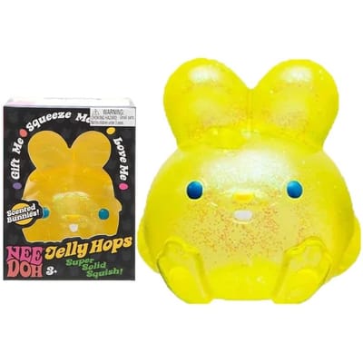 NeeDoh Knijpspeeltje Kwallen Fidget Speeltje Super Stevig Knijpbal voor Stressverlichting voor Kinderen Volwassenen Angst Sensorisch Speeltje Cadeau yellow