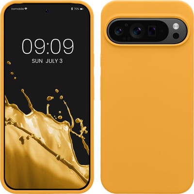 kwmobile telefoonhoesje geschikt voor Google Pixel 9 Pro XL - Hoesje met siliconen coating - Smartphone case in mango
