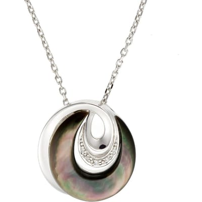 Orphelia Dames 925 Sterling Zilveren Set: Ketting-Hanger + Oorbellen - Zilver SET-5987
