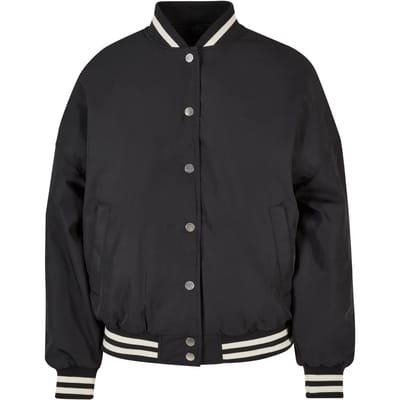 Urban Classics - Oversized Recycled College jacket - M - Zwart