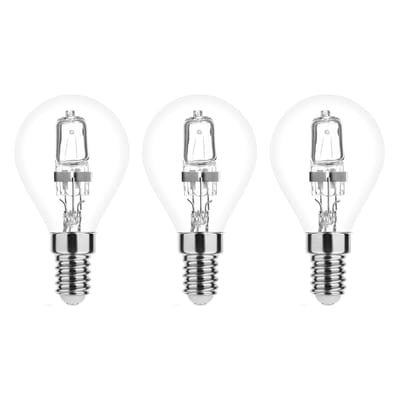Modee E14 Halogeen Lamp Dimbaar 42W ECO - 624lm - 2700K - Warm Wit - ECO Halogeen Globe Mini P45 - 3 stuks