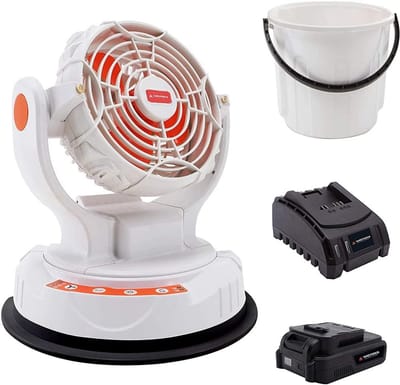 Draagbare Accu Vernevelventilator met Grote Emmer en Snellader