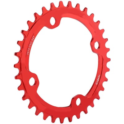 32343638T BCD 104 Mountainbike Staal Enkel Crank Kettingblad Reparatie Onderdelen (Rood 36T) red