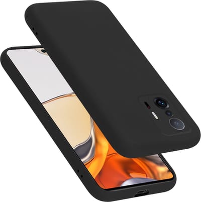 Cadorabo Hoesje geschikt voor Xiaomi 11T / 11T PRO in LIQUID ZWART - Beschermhoes gemaakt van flexibel TPU silicone Case Cover