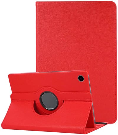 Hoesje - Geschikt voor Samsung Galaxy Tab A9 - 360 Graden Draaibare Hard Cover Case - Tablet Hoes Draaibaar - Rood