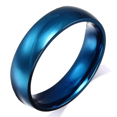 Victorious Ring Blauw Staal Heren en Dames – Maat 52 (16.75mm)