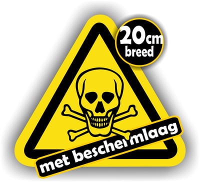 Jerma - Waarschuwingssticker Giftige Stoffen – 20 cm – Vinyl – ISO 7010 – Weerbestendig - Zelfklevend