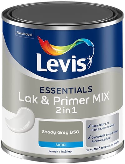 Levis - Essentials Lak & Primer Mix - Shady Grey B50 - Mengverf - 1 L