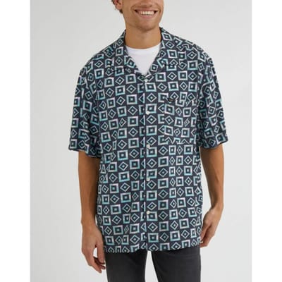 Lee - LOOSE RESORT WASHED BLACK BLUE/GREEN - L