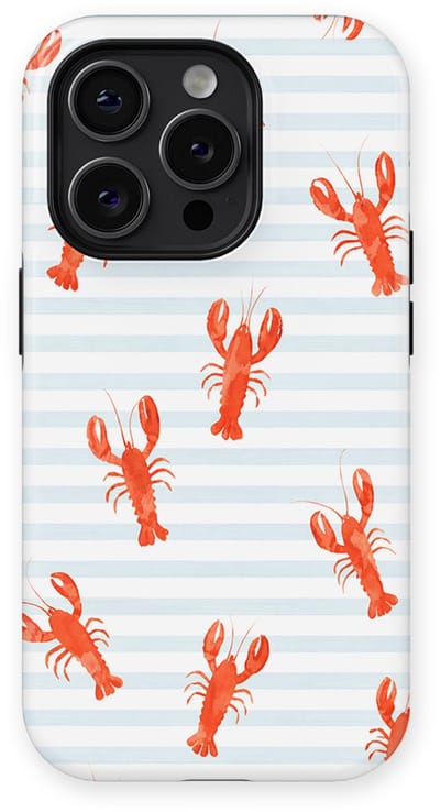 DripCase Hoesje geschikt voor iPhone 14 Pro | Happy Stripes Motief | Magnetisch Opladen | 2-in-1 Ontwerp | Vrolijke Backcover geschikt voor iPhone 14 Pro Lobster Lanes
