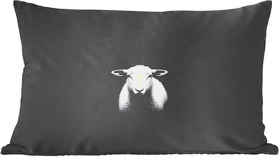 Sierkussens - Kussentjes Woonkamer - 60x40 cm - Schapen - Wit - Duisternis