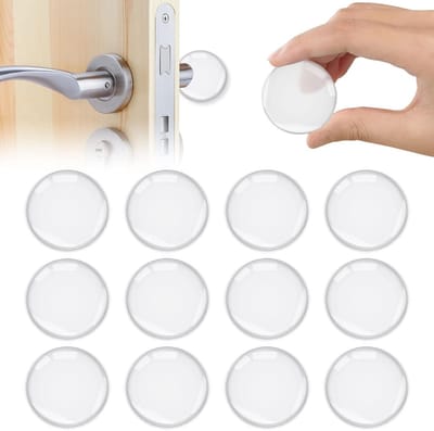 Transparante Rubber Voeten - 12 Stuks - Deurbuffers, Bescherming Deurgrepen, Antislip Rubber Pads voor Meubels en Deuren