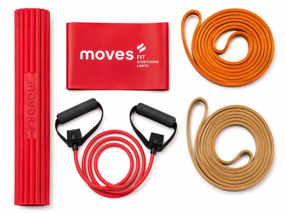 Moves Complete Weerstandsband Set - Tube, Superloops & Moves Bar voor Kracht, Mobiliteit & Training