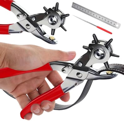 Set van perforators voor leren riemen, verwisselbare gaten voor leer, riemaccessoires en schoenen