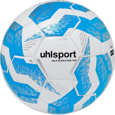 Indoor voetbal - Zaalvoetbal bal - Wedstrijd en training - Speciale constructie - Maat 4 - Wit cyaan zilver