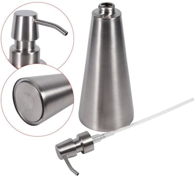 Dailygoods- Zeepdispenser 800 ml - Roestvrij Staal - Antislip - Navulbaar - Handzeepdispenser - Duurzaam Gebruik - Geschikt voor Keuken/Badkamer