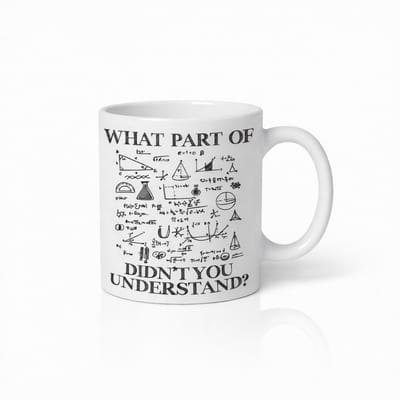 Grappige Wiskunde Nerd Mok 330 ml – “What Part of Didn’t You Understand?” Koffiemok – Geek Cadeau voor Docenten, Studenten & Ingenieurs